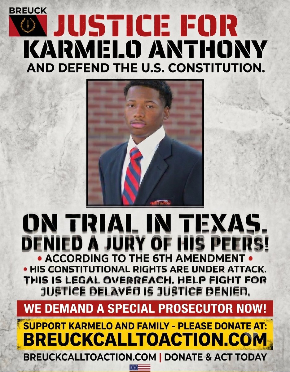BreuckOnX's tweet photo. @NobelRoi @FunqSir @WFODavid Send emails to Texas legislators &amp; Press for Karmelo Anthony. According to the 6th amendment he is being denied a jury of his peers. Demand justice by way of a special prosecutor by going to https://t.co/3FVmgHpO3J https://t.co/SzsZFlGf2q