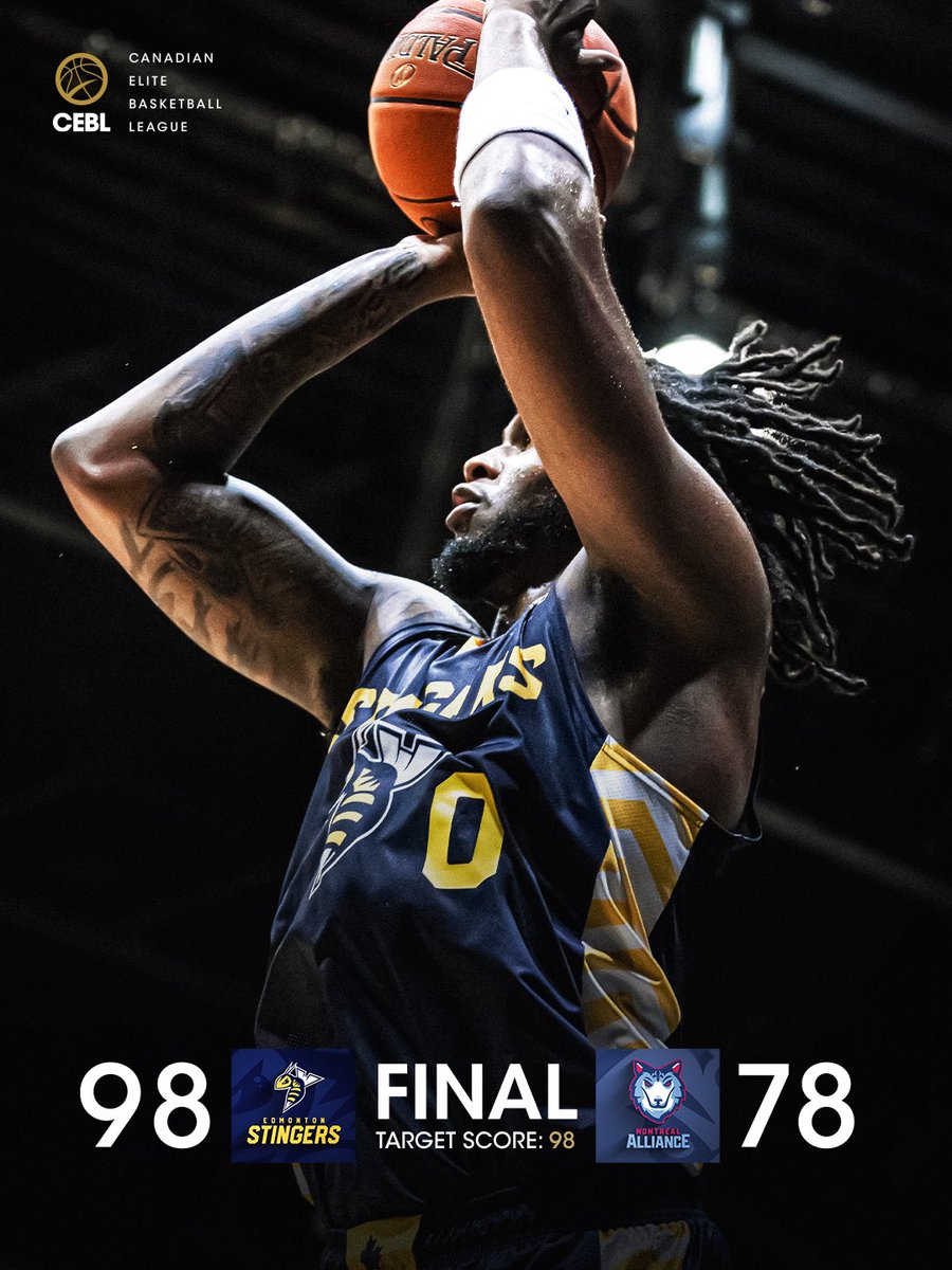 CEBLeague's tweet photo. THE STINGERS MEANT BUSINESS ⚡️

@ED_Stingers took control early and never looked back, cruising to a dominant road victory over @mtl_alliance .

🎥 Watch highlights at https://t.co/wM60HHY7QF
📺 Stream every game live on CBC Gem, https://t.co/AX1lPCnf8J, YouTube and CEBL+ https://t.co/MZjVlfy6Ee