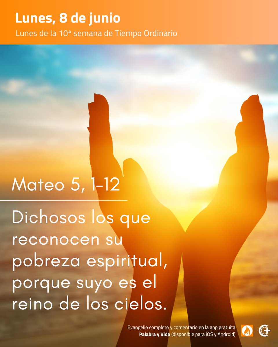 editorialPCL's tweet photo. 🙌 Sin ti, Dios de la vida, nada puedo. Es la verdadera oración de petición donde el yo en radical pobreza todo lo espera de Dios. Y la impotencia deja paso a la buena esperanza: "Bienaventurados" (Antonio S. Orantos).

#EvangelioDelDía #EvangelioDeHoy #PalabrayVida https://t.co/mnOQ8HUNZK