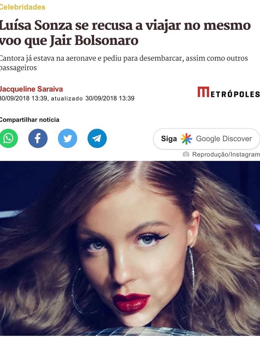 luisasonzabrs's tweet photo. MÃE! Luísa Sonza publica fotos na Parada LGBT e relembra episódio envolvendo Jair Bolsonaro.

— Pelo jeito ninguém quer se comprometer meses antes das eleições... A Parada LGBTQIAPN+ é sem dúvidas, um dos eventos mais importantes do país para dar visibilidade à comunidade, defender direitos e etc.[..] Algo que um dia, estava em "alta" onde todas as marcas queriam estar, hoje se v um silêncio ensurdecedor da grande maioria.