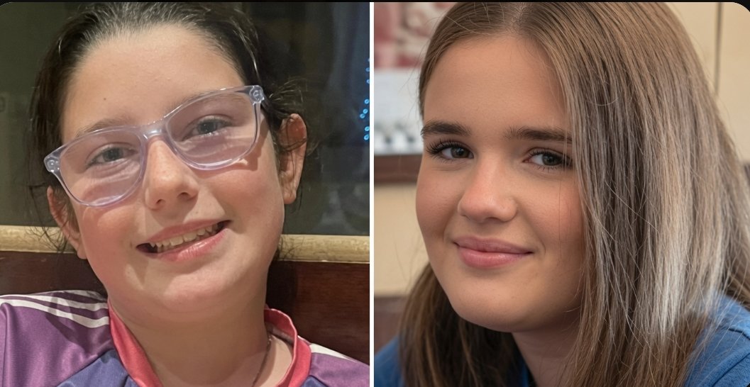 SnDMediaNews's tweet photo. WHERE ARE THEY? Gardaí Launch Urgent Hunt for Two Missing Kildare Schoolgirls 

Gardaí are seeking the public's help to locate two missing teenagers from Newbridge: 13-year-old Emily O'Connor and 14-year-old Katelyn Rose Gill, who have not been seen since Friday, June 5th.

Emily O'Connor is described as around 5 foot 3 inches tall, with a slim build, black hair, and blue eyes. She was last seen wearing black leggings, a black top, and white runners.

Katelyn Rose Gill is approximately 5 foot 7 inches tall, also slim, with brown hair and brown eyes. She was last seen wearing a black tracksuit and white runners.

The girls were last sighted in Newbridge at around 3pm on Friday, June 5th. Gardaí believe they may now be in County Wexford and have serious concerns for their welfare.

Anyone with information about their whereabouts is urged to contact Naas Garda Station on 045 884300, the Garda Confidential Line on 1800 666 111, or any local Garda station.