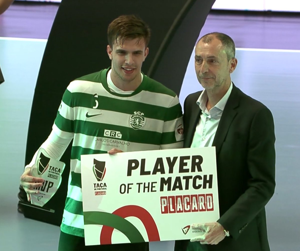 Sporting_CPAdep's tweet photo. Kiko Costa, com 11 golos, foi o MVP da final da Taça de Portugal 🇵🇹 https://t.co/sM6NVbvalF