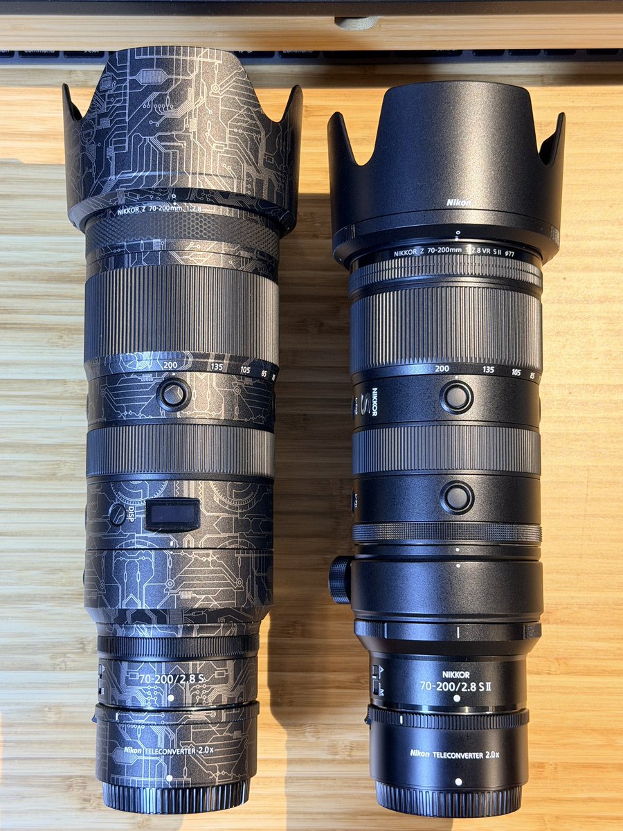 Channel_R_'s tweet photo. 1型と2型の2倍テレコン付き☺️

#Nikon貸出機 https://t.co/qd29DVuxjN