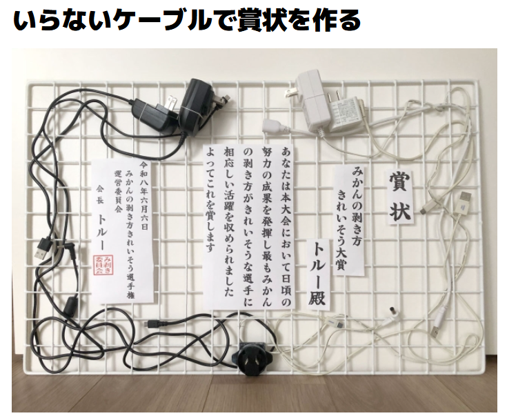 dailyportalz's tweet photo. 使っていないケーブルをレイアウトして賞状の枠の模様をつくってみました。

いらないケーブルで賞状を作る https://t.co/GXF0xqBlTP #DPZ https://t.co/R9FCAVjxmp