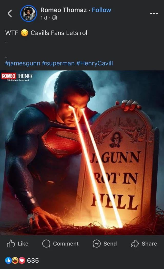 Strawhatluff3's tweet photo. @derrickerick74 @MonkeyD_Chavez So ironic that you assume Snyder fans didn't do this 😂✌️ https://t.co/p7V5paT9Tg