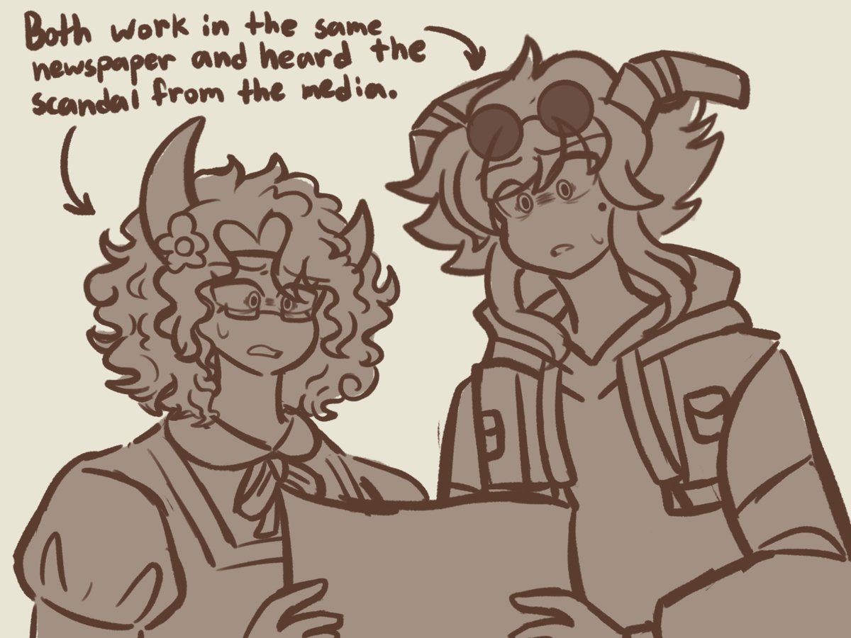 Yuno_Magic's tweet photo. Sorry to insert my ocs into the mix but i wanted to draw them reacting to the pamphlet for fun 🥹

#phightingoc #phighting https://t.co/VnH417WMMk