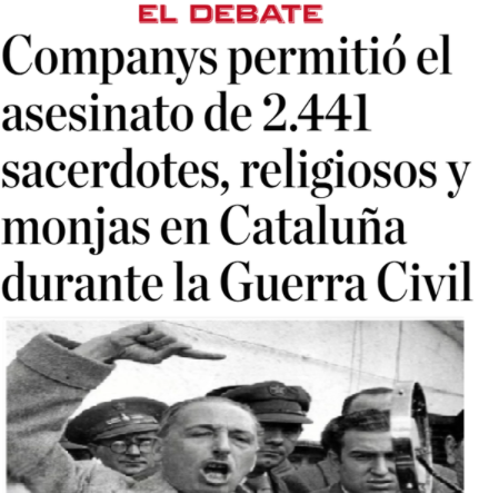 CCivicaCatalana's tweet photo. Bajo el gobierno de Companys (ERC), miles de catalanes fueron torturados y asesinados por sentirse españoles o por sus ideas religiosas.

A este personaje le homenajean, le dedican calles,  plazas y el Estadio Olímpico donde irá León XIV.

¿Sabía esto Su Santidad, @Pontifex_es? https://t.co/qqBhNE0b2o