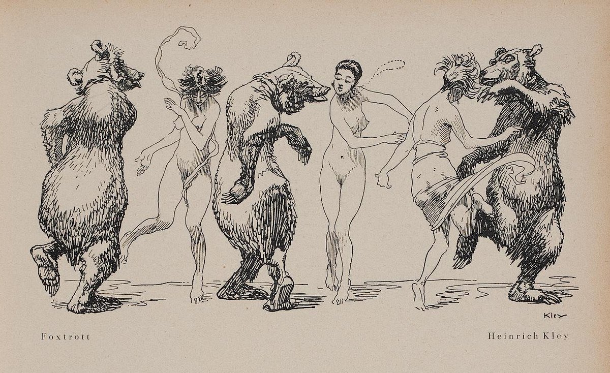 bckomix's tweet photo. Heinrich Kley, Foxtrott https://t.co/jbqqZSsm0Y
