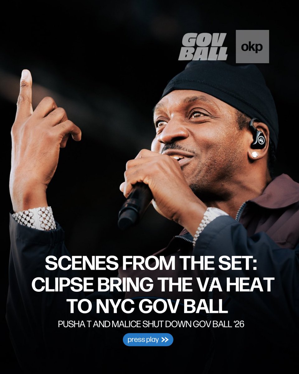 okayplayer's tweet photo. Clipse rock the #govball ‘26 stage. Check out some moments from their set 💪🏽

📸: IG/kaushik.jpeg https://t.co/aBaoJIfhwn