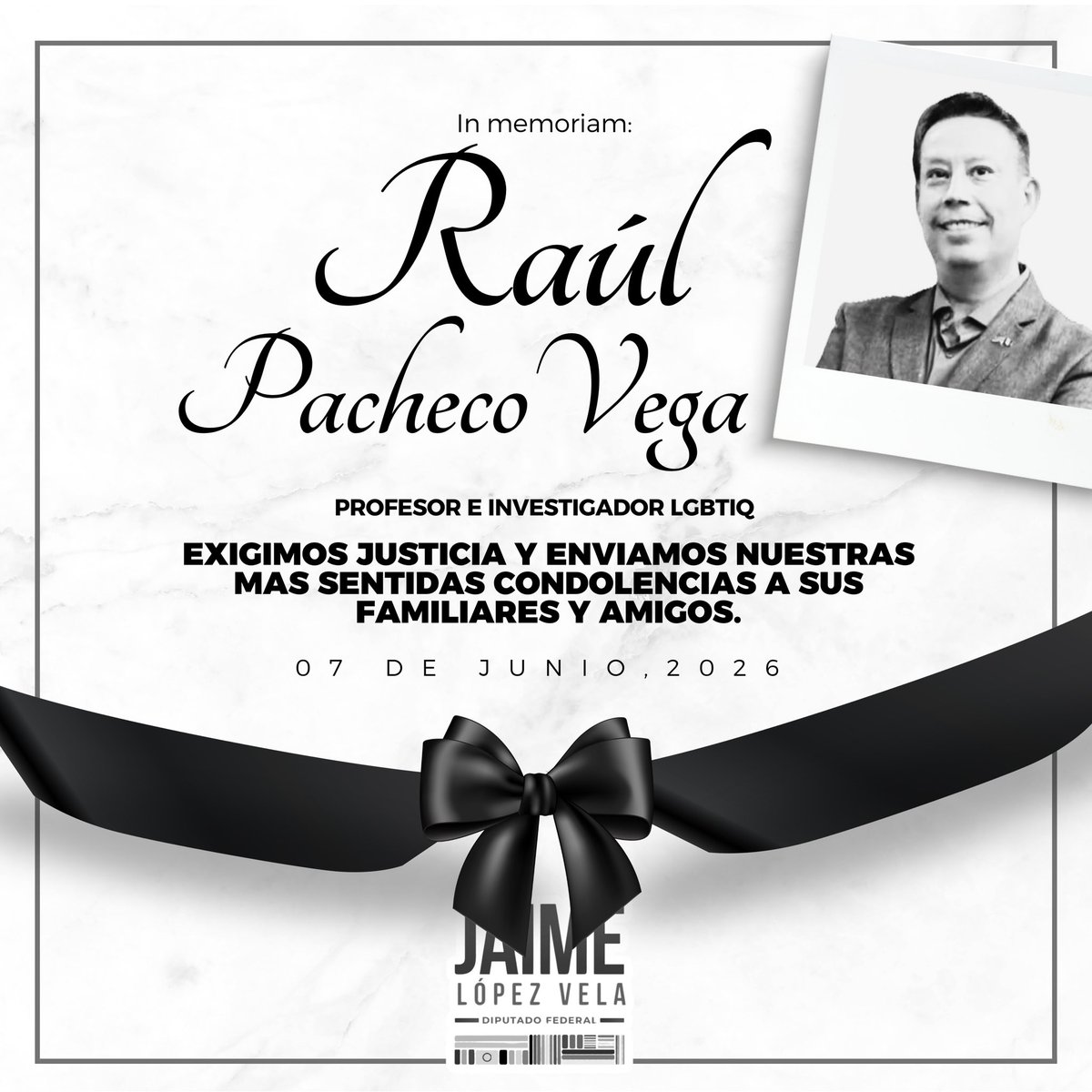 JAIMELOPEZVELA's tweet photo. Condenamos enérgicamente el homicidio de Raúl Pacheco Vega 🕊️📢 Profesor e Investigador LGBTIQ, intervenimos ante las fiscalías @FGRMexico @FGEGUANAJUATO https://t.co/QCIIj9457Z