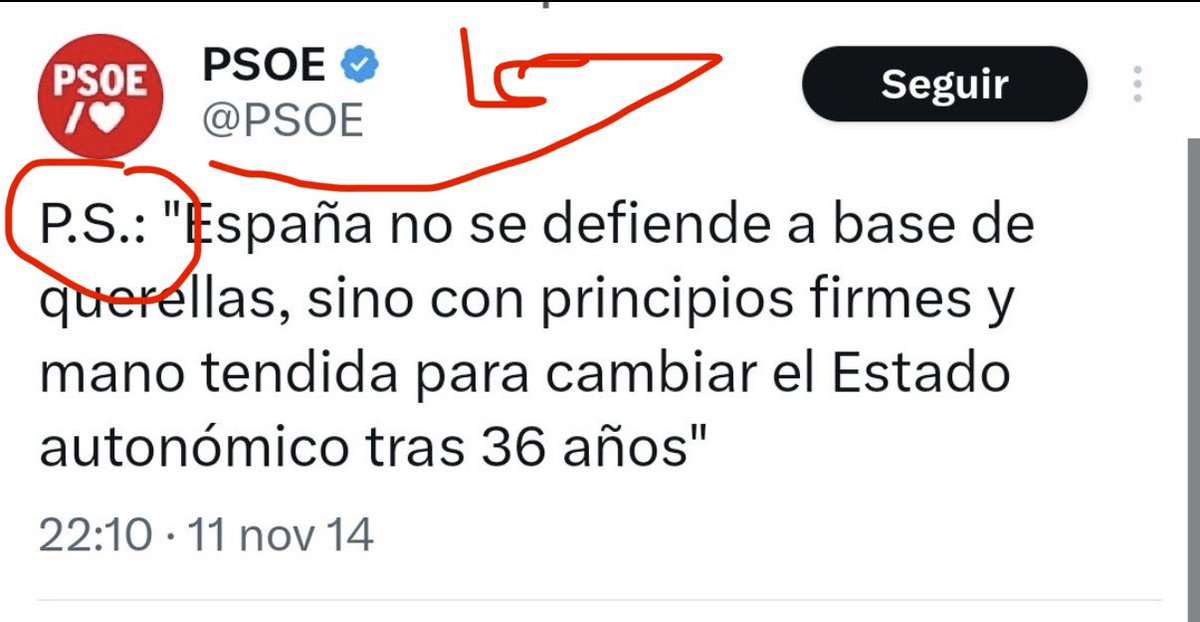 JaviRodrigo11's tweet photo. Solamente alguien que no sea de la PSOE, puede deducir que P.S., es Pedro Sánchez.

Fachas, todos; por cierto. https://t.co/qr6D23D8e4