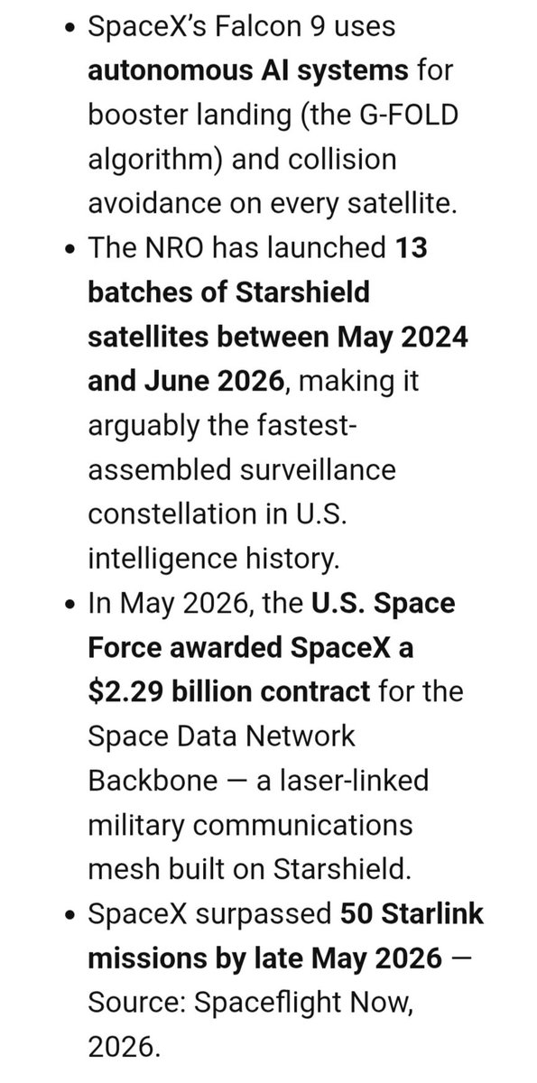 Pleeweee's tweet photo. $RKTO SpaceX launched a combination of 21 Starlink and two Starshield satellites on Saturday night from Vandenberg Space Force Base. Starshield is an alternate version of the Starlink satellite architecture the government. SpaceX hasn’t announced which U.S. government agency ordered these two satellites or if they are for a foreign government.

While never publicly declared by the National Reconnaissance Office, the 13 launches supporting its “multi-phenomenology proliferated architecture” satellite constellation are believed to consist of Starshield satellites.

In 2025, SpaceX launched two missions, Starlink 13-1 and Starlink 13-4, which reportedly included two Starshield satellites each as well, similar to the upcoming Starlink 17-43 mission. Those satellites, logged by the U.S. Space Force as USA 485, 486, 549, and 550, have also not been publicly connected to a specific part of the U.S. government.

Artificial intelligence is rapidly transforming every major industry, but the infrastructure powering AI is approaching critical energy and efficiency limits," said Robb Knie, Chief Executive Officer.

"We believe next-generation semiconductor architectures capable of dramatically improving power efficiency, memory performance, and intelligent computing scalability represent one of the largest opportunities in global technology today. Rocket One is being built to position the Company to participate in the future of AI infrastructure."