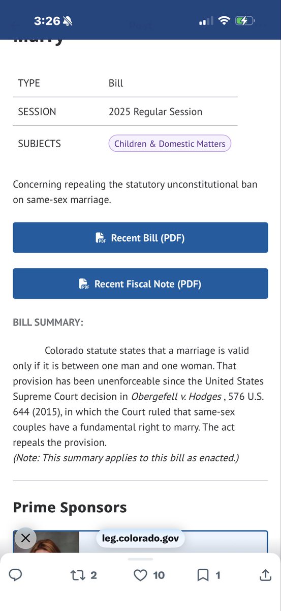 Truth__1999's tweet photo. @TheBrianShapiro Same sex marriage hasn’t been banned in that state since the supreme courts ruling. This was just a look at me bill and vote https://t.co/VvknhT5i0B