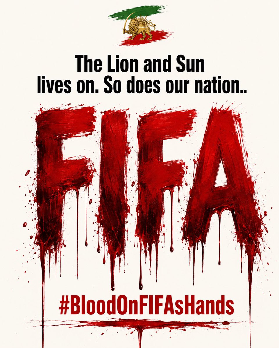 pink4iran's tweet photo. The Lion and Sun
lives on. 
So does our nation..
#BloodOnFIFAsHands https://t.co/FRzCB17KZD