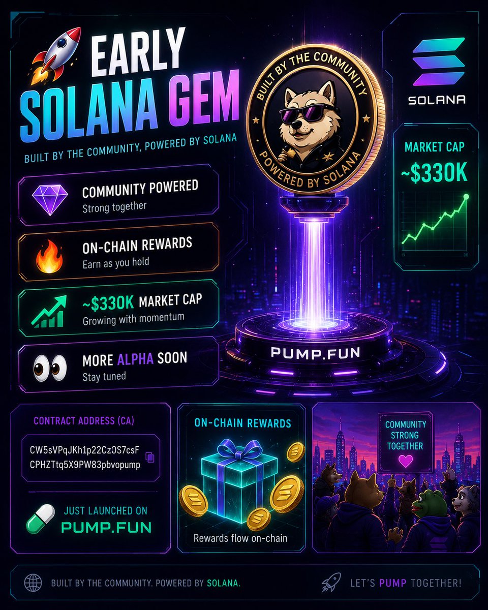 oyebolaaa_'s tweet photo. Been watching this Solana meme coin on https://t.co/C2KDmWM6RI lately 👀

Still around ~$330K MC, growing community, and already rewarding holders on-chain.

CA: CW5sVPgJKh1p22CzQS7csFCPHZTtq5X9PWB3pbvopump

Keeping it on my watchlist. DYOR 🚀 https://t.co/IgG49AcZTN