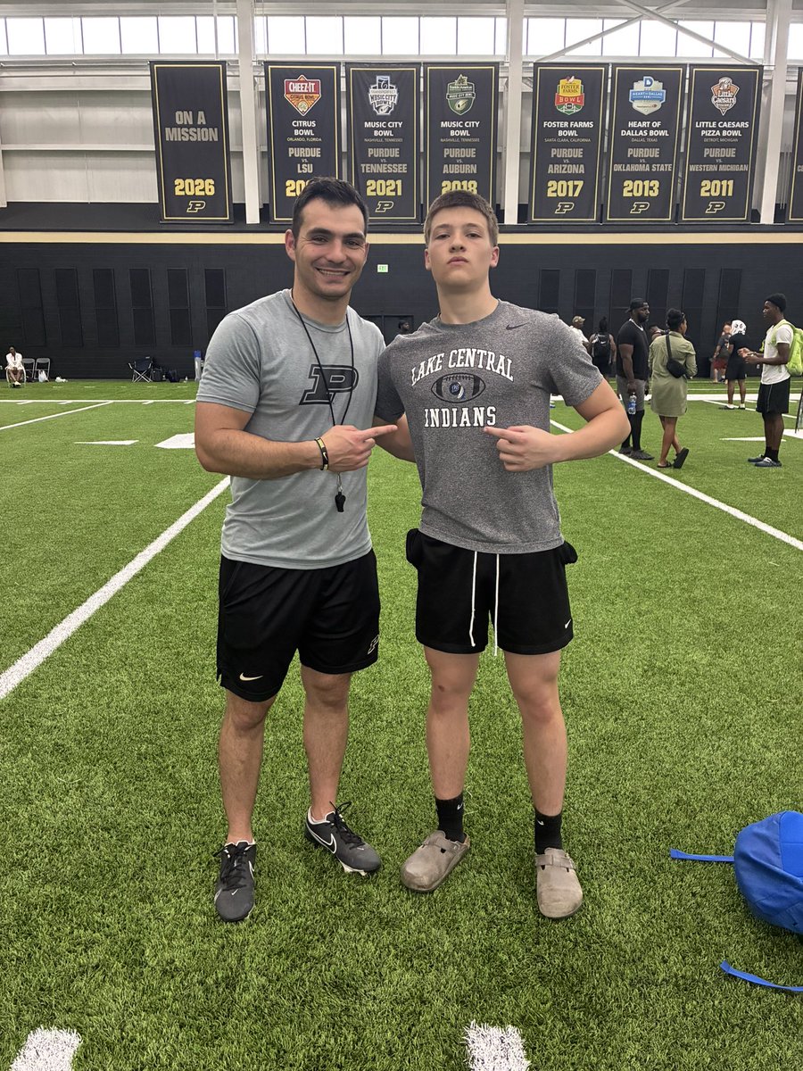Anthony48145982's tweet photo. Great camp @BoilerFootball today. Appreciate talking with @CoachClark3 and @CoachTyRocconi. Can’t wait to what’s ahead‼️@LakeCentral_FB @LakeCentral_HFC @SidelinePreps https://t.co/pqyJ8GX3Qr
