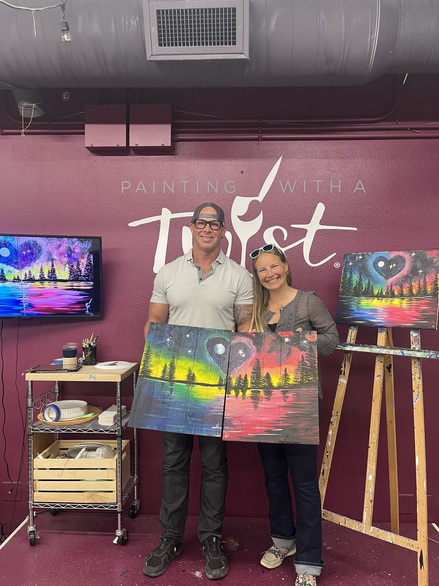 PWATFortCollins's tweet photo. We created some Cosmic Love two-piece paintings, and you guessed it… we’re in love! 🌙🎨💫

From bold, dreamy colors to all the fun little details, these pairs came together so beautifully. It’s always so special watching two canvases connect into one stunning piece.

Such a... https://t.co/EW5VH1eRS1