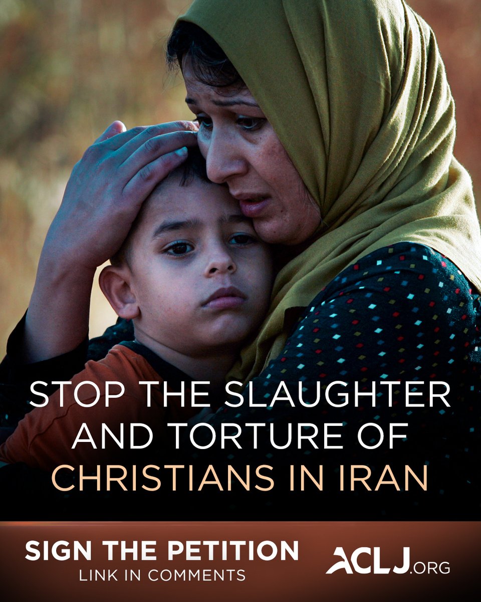 ACLJ's tweet photo. Iran’s regime is escalating its crackdown.

Executions are rising. Christians are being targeted for their faith.

The ACLJ is preparing legal submissions and oral interventions at the U.N. to defend persecuted Christians.

Stand with them: https://t.co/3CFgK619GF https://t.co/9lHhR7bYaO