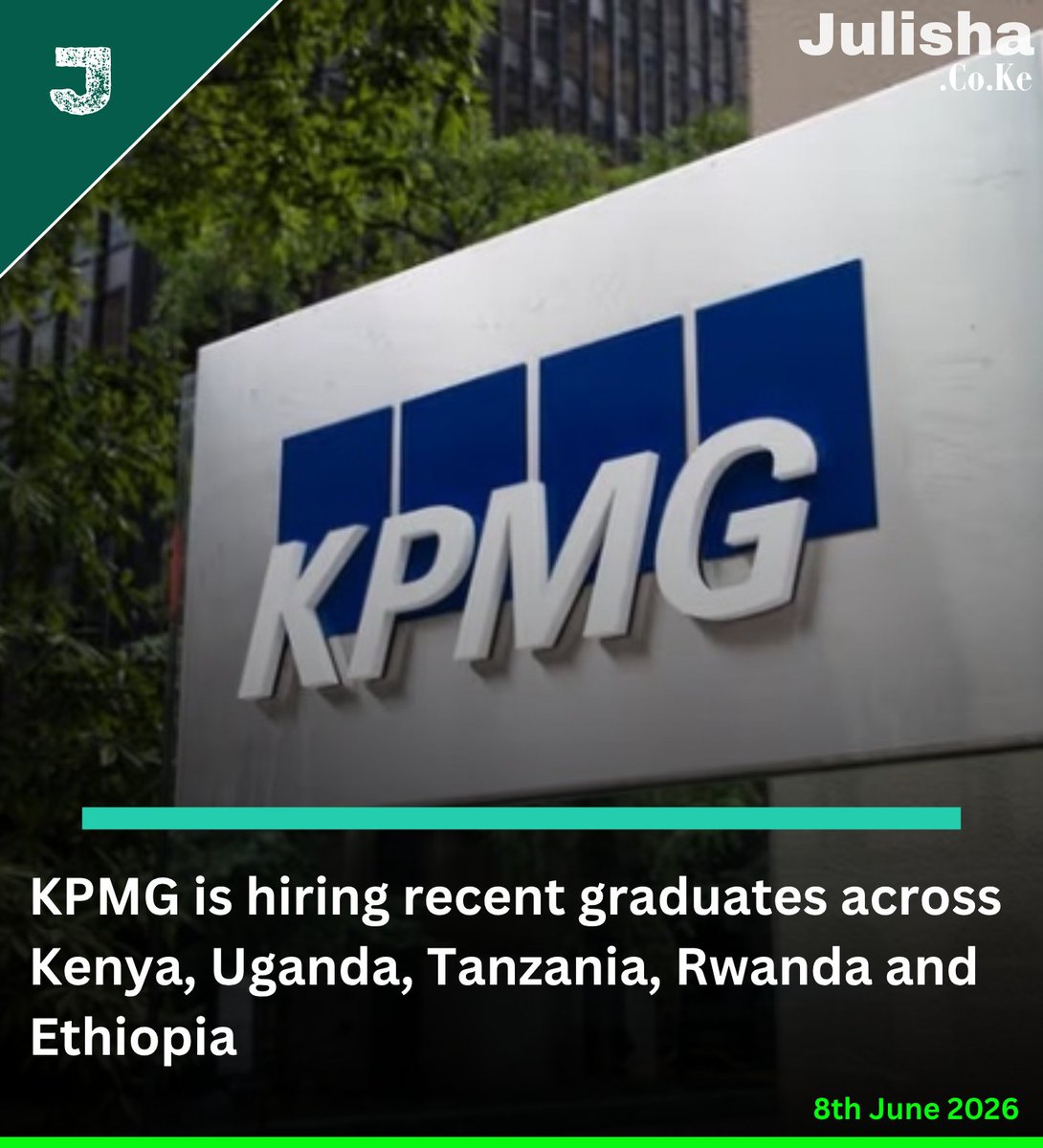 Goddie_Ke's tweet photo. KPMG is hiring recent graduates across Kenya, Uganda, Tanzania, Rwanda and Ethiopia . #Julishajobs https://t.co/imZmWolwb3