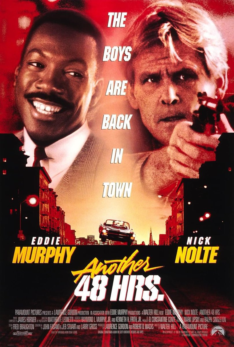 landofthe80s's tweet photo. "Another 48 Hrs." starring Eddie Murphy and Nick Nolte was released in theaters today in 1990.

BITE-SIZED FACT | Murphy reportedly earned a whopping $9 million for this sequel, a massive leap from his $450,000 paycheck in the 1982 original. https://t.co/0KF1FiYLpd