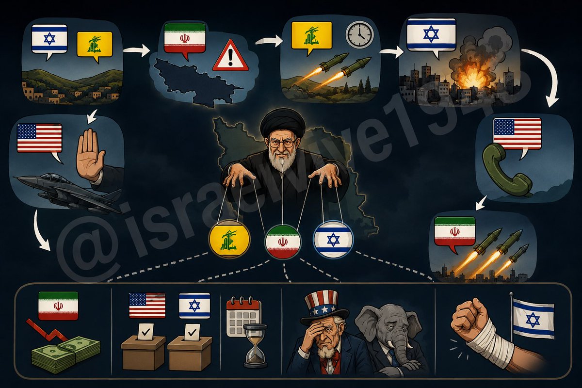 IsraelVive1948's tweet photo. Lo más terrible de esta noche, no fue el ataque sino algo que pasó después y algo que pasó antes 
-Israel le dijo a Hezbollah que ataques en el norte de Israel implicaría un ataque en Dahie

-Irán amenazo a Israel que si atacaba Daieh, ellos atacarían Israel 

-Hace dos días Hezbollah en el término de 14 horas atacó primero kiriat Shmona y luego Metula

-Israel ataca Daieh (previo aviso a Estados Unidos) 

-Irán ataca israel

-Estados unidos detiene a los aviones israelíes para que no ataquen Iran 

El único que supo todo, todo el tiempo en ambos ataques fue Estados Unidos que dispuso que se hacía y que no pero Irán instó a Hezbollah a iniciar la secuencia y siempre supo que Estados Unidos no iba a permitir a israel atacar, porque lo sigue engolosinando con una negociación que no los llevará a ningún lado 

-Irán manejó la agenda , o sea impuso cada paso con una estrategia clara, Irán camina por la cornisa pero siempre sabe cómo no caer al precipicio 
Mientras Estados Unidos es un elefante en bazar no sabiendo qué hacer con su poderío militar y a israel ya se la acalambró la mano de tenerla tanto en el freno de mano

Mientras se siguen comiendo los días y todos pierden 
-Irán pierde cada día que está bloqueado algo así como 200 millones de dólares 

-Estados unidos e israel cada día pierden tiempo con vistas a las elecciones de medio término en Estados Unidos  y de gobierno en israel, quien más aguante las consecuencias gana

Mientras China la mira de afuera (o no tanto) las monarquías del golfo ven dos enemigos desgastándose y Turquía sigue ganando presencia en Siria y limpiando kurdos
Medio Oriente está lejos de la solución del problema por falta de decisión de muchos de los actores que debieron hacerse cargo del problema y prefirieron verlo de lejos o aguantar los misiles iraníes y no contestar 
Muchos se van a arrepentir de esto en el corto plazo 
Vuelvo a mi retiro salvo nuevos misiles con Irán, buena semana