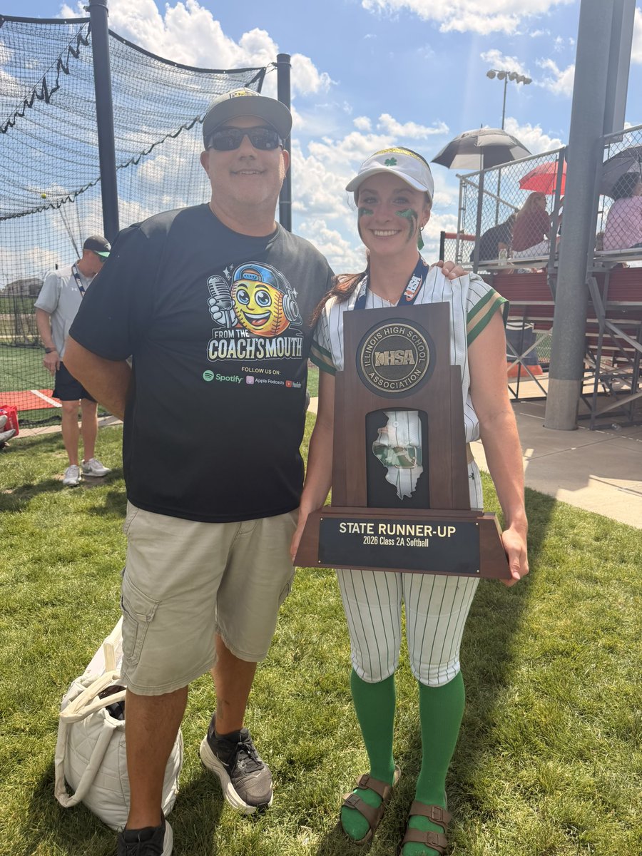 Coach_Bolden's tweet photo. Congrats to Hayden Pfeifer @HPfeifer2027 and the Seneca High School @SHS_IrishSball softball team on their 2nd place finish this year! I was able to get down to Peoria on Saturday to support Hayden and the Irish! Great season! So proud of you Hayden!! https://t.co/NQjRDHc3ho