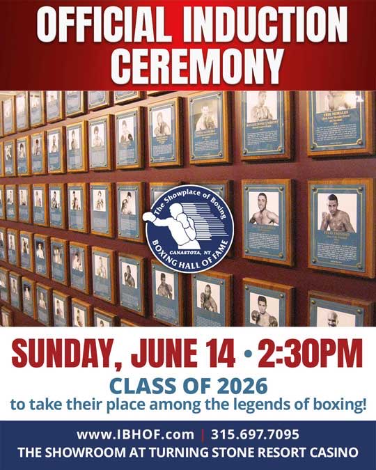 BoxingHall's tweet photo. Class of 2026 to take their place among the legends of boxing in one week! Don’t miss the Official Induction Ceremony, hosted by Jimmy Lennon Jr., Sun., June 14 at 2:30pm! Details https://t.co/SvGyIacKpZ
@gggboxing @antoniotarver @NigelGBenn @naoko_fujioka @jackienava_of @KevinI https://t.co/sgdwkRjPeS