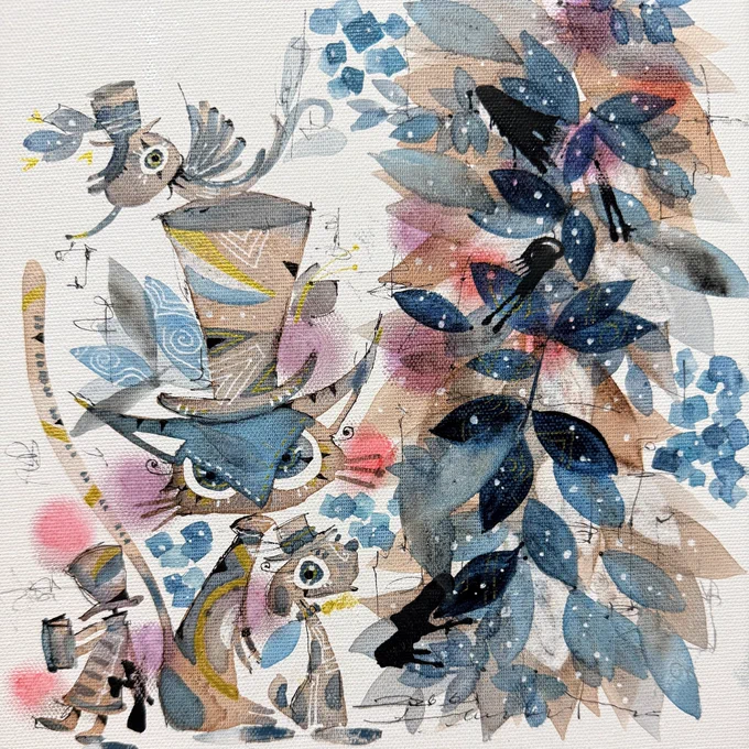 お道化うた 中原中也リスペクト作品 #猫の絵 #中原中也