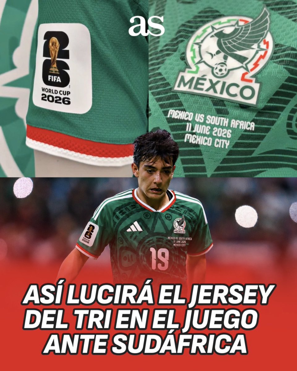 ASMexico's tweet photo. ¡NO PODEMOS CON LA EMOCIÓN! 😍🇲🇽

Así el parche de la Copa del Mundo en el lado derecho de la manga y la información del partido inaugural abajo del escudo.

Cada vez falta menos ⏳

🎥 Video: Rodolfo Landeros https://t.co/P9ptcXmoSx