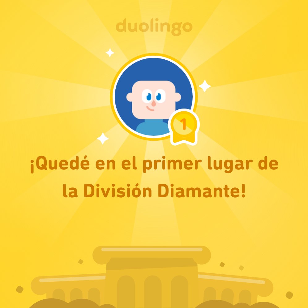 SweetLadyGra's tweet photo. ¡Quedé en el primer lugar de la División Diamante en @Duolingo! https://t.co/XAsZi4B3sD