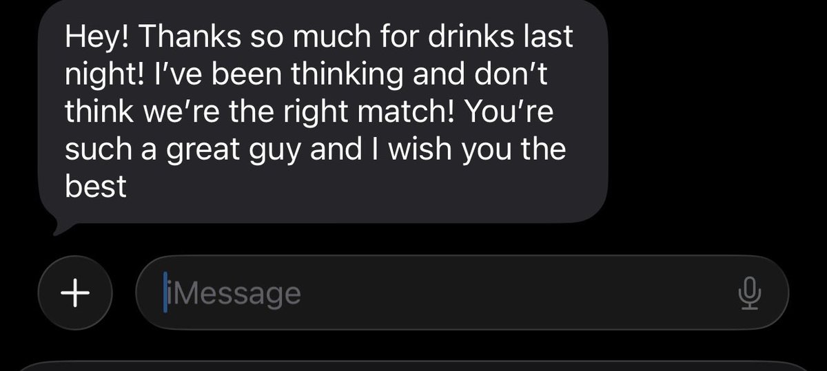 DatingByMHG's tweet photo. Want to stop getting the HR texts after a first date?

Start dating better.

The mistakes I see most guys make are small but they stack up fast: 
• Awkward intro 
• Weak first 5 minutes of the date
 •Weird goodbye at the end

Multiple small errors = HR text every time

Stop complaining. It’s not bad luck.

Fix your dating game and you’ll start crushing.