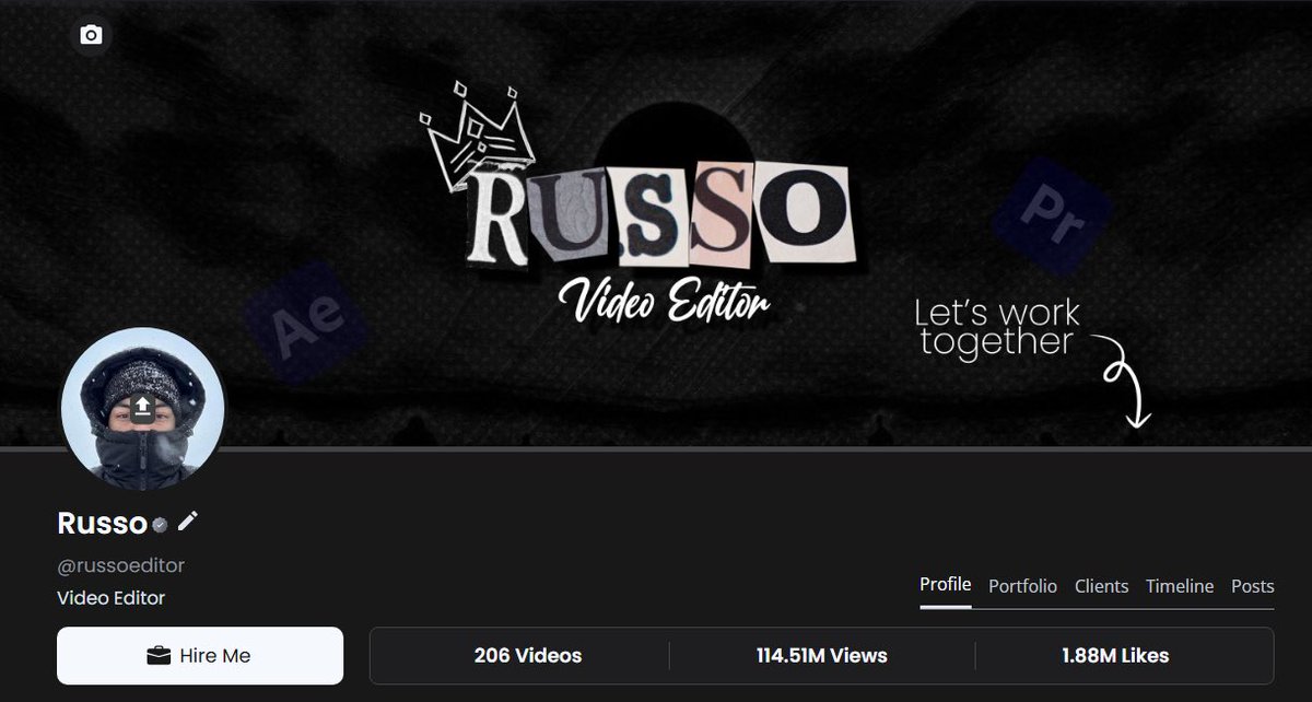 russoeditor's tweet photo. 100M+ views across my portfolio 🔥🚀

Looking for editor? DMs open 📩 https://t.co/4xMpnHvz4S