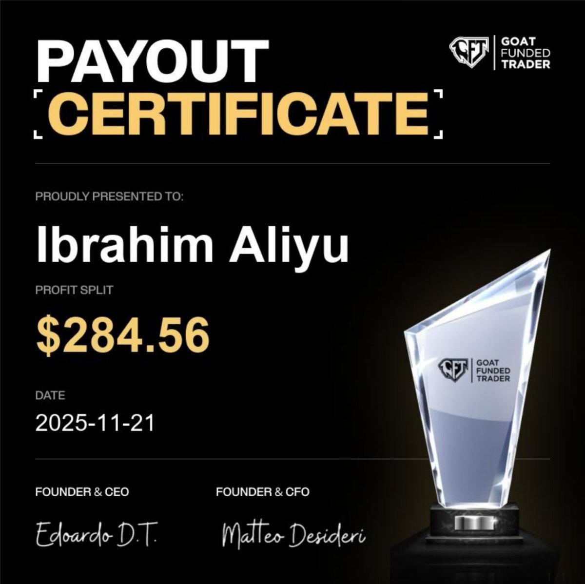 Hybromarne's tweet photo. Alhamdulilah 

@EdwardXLreal @GoatFunded https://t.co/CRhjAW2Fg5