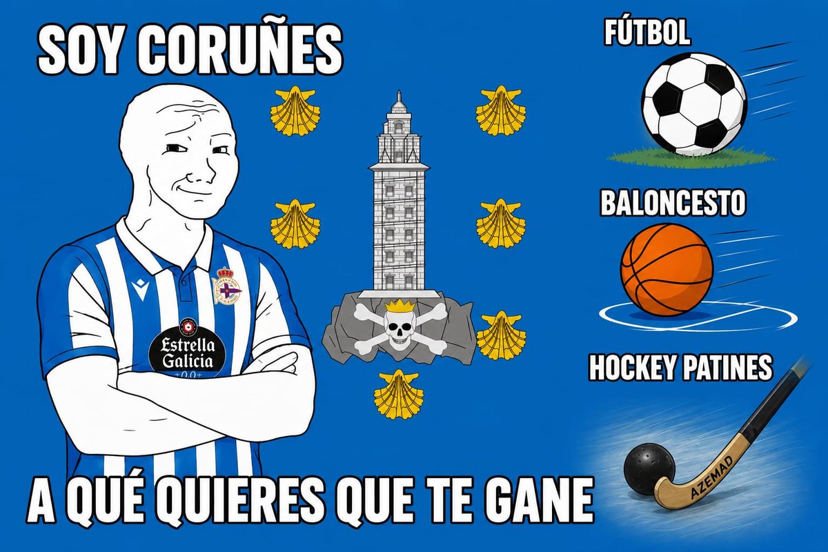 RyderBabel's tweet photo. ¡Soy Coruñés ..... a qué quieres que te gane! 
@basquetcoruna 
@RCDeportivo 
@HockeyClubLiceo https://t.co/K0GaC0eRQT