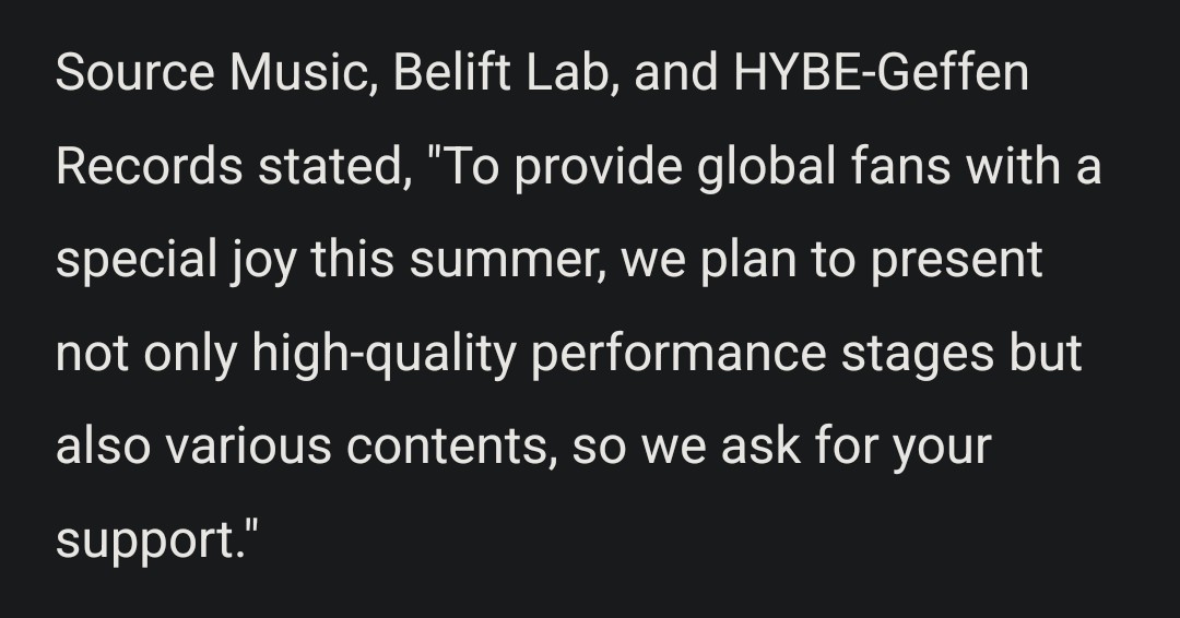 UHGSRCommissar's tweet photo. 📰 Joint statement from #SourceMusic, #BELIFTLAB and #HxG on 'Iconic by Mistake' to South Korean press
➡️ Implies performances (plural) and perhaps some original media contextualizing the collaboration https://t.co/8cFS7e5FUD