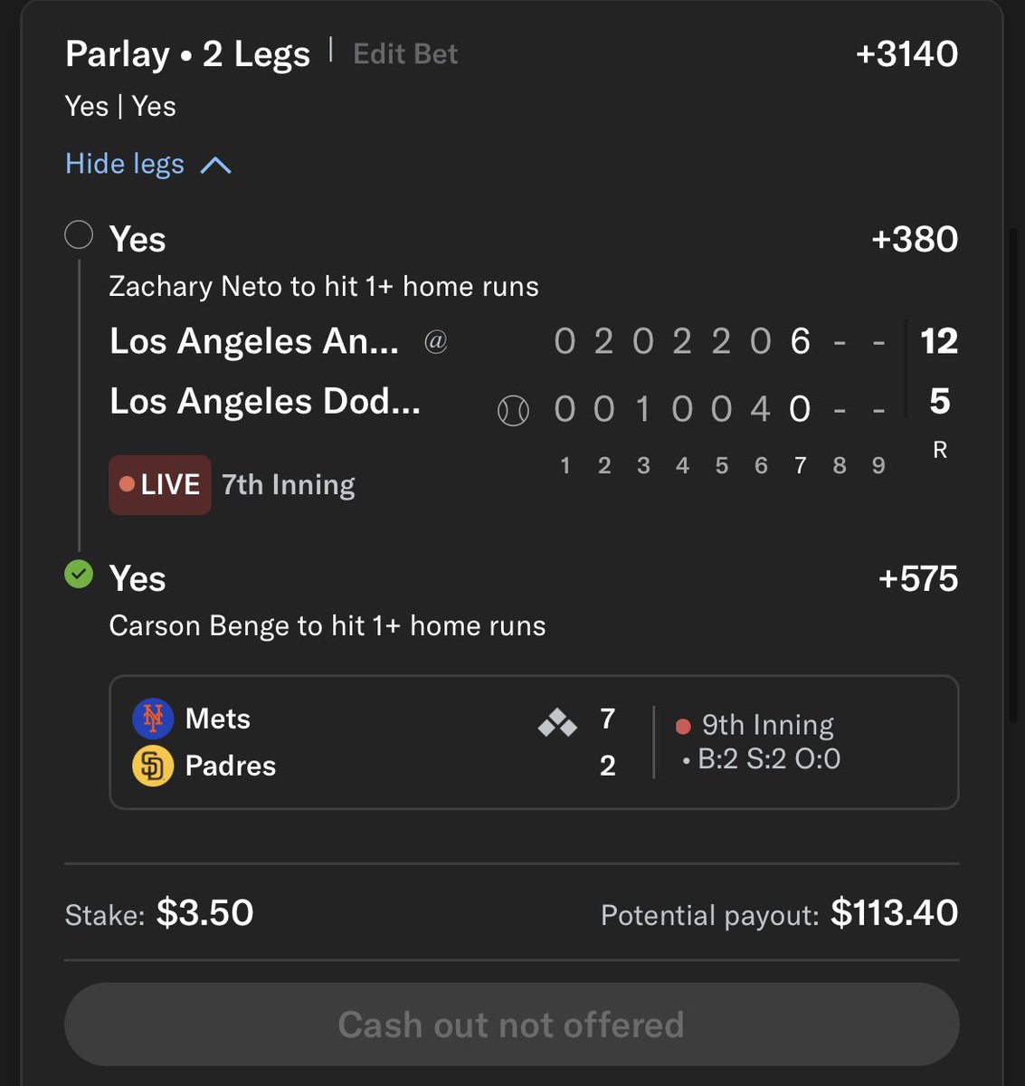 GameOnGuru's tweet photo. @MLBHR Thabk you Neto! Clutchhhh https://t.co/jfNdCdILWQ