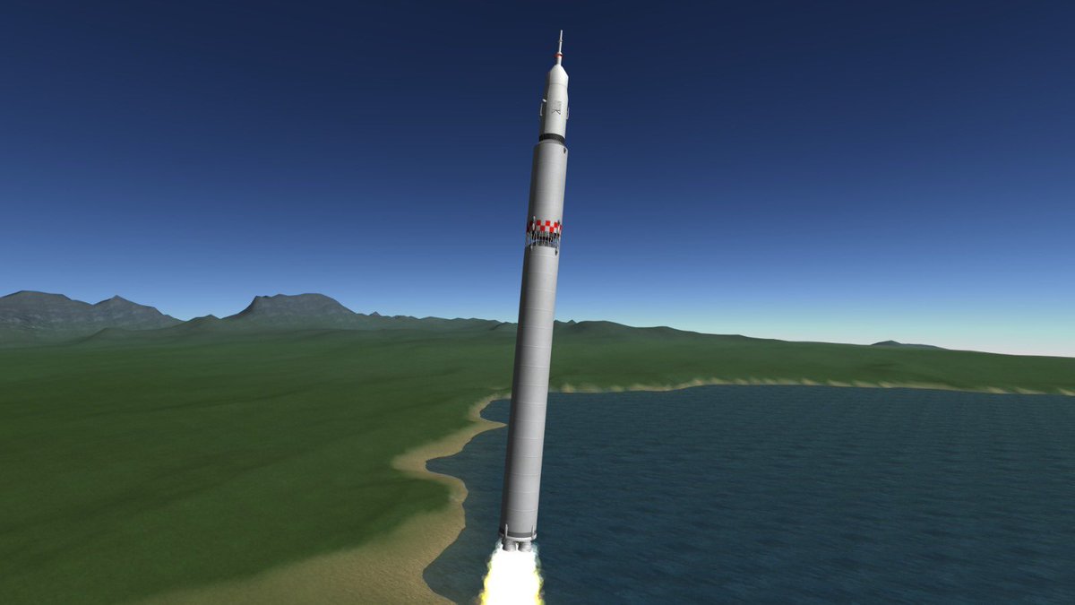 GeraldJr1997's tweet photo. Then launching in a polar orbit a soyuz 7k-T-AF riding on another zenit starts an  observation mission of the stars and kerbin itself using the Orion 2 telescope with 2 crew memebers onboard being @TheDoeRex “doe” the scientist and Junior the pilot https://t.co/T016Xesygi