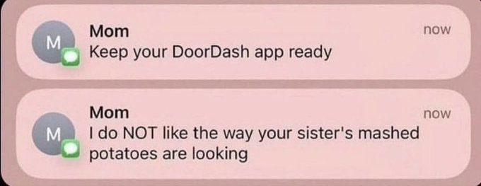 NattyNat943280's tweet photo. My mom stood 8 feet away in the kitchen while she texted me this https://t.co/W9ZcyxK8SM