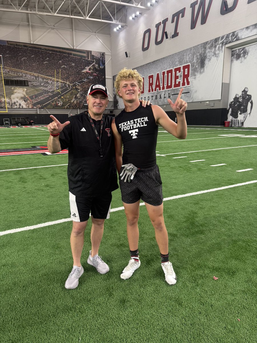 AustinDonoghue's tweet photo. I had a great time today at Texas Tech and I wanna thank @JoeyMcGuireTTU @COACHJUICE_  and @iam_xwhite14 for throwing a good camp and giving me a chance to compete! And good work to my boy @HeathKollin 
#somethingtoprove #hardwork #deepwaters 
@_TheDreamIsHere @DP2Nice @X_SpotsThaMark 
@SHEP_up @athletics_first