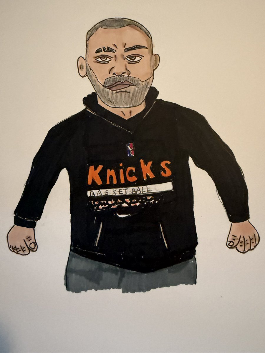 InRingArt's tweet photo. Not a #Knicks fan myself, but I know #EddieKingston is. #aew #aewfanart #prowrestling @MadKing_ston81 https://t.co/MixdvyM5d7