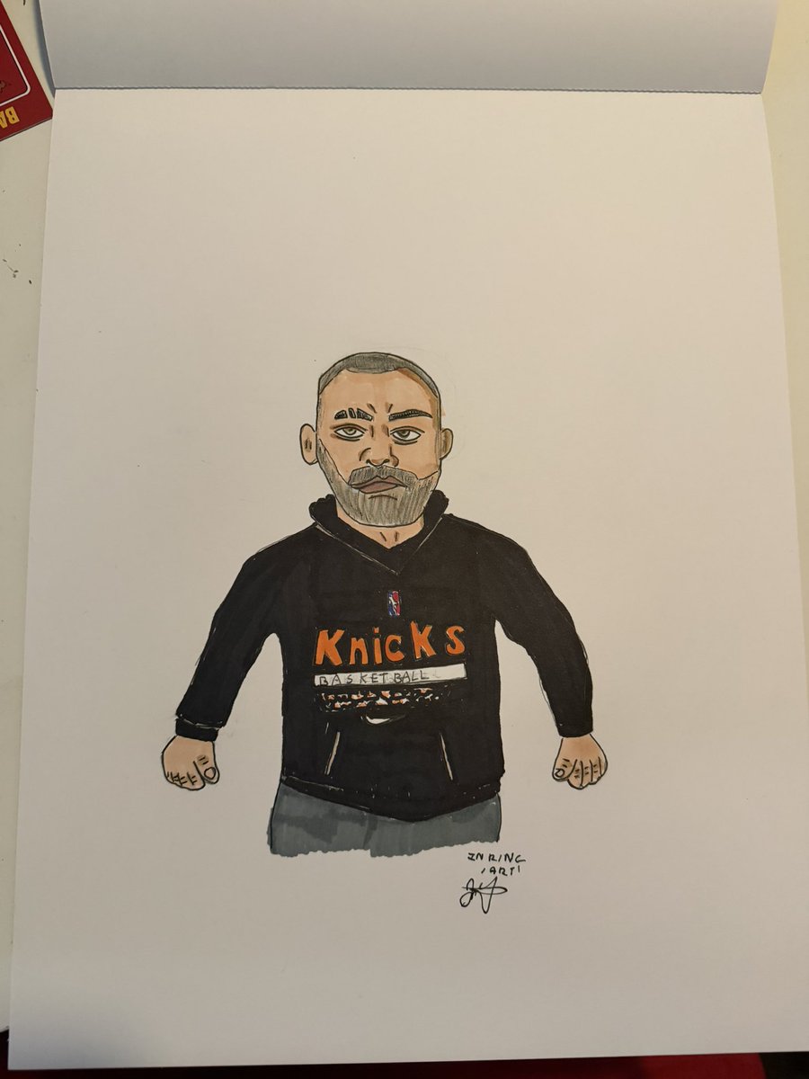 InRingArt's tweet photo. Not a #Knicks fan myself, but I know #EddieKingston is. #aew #aewfanart #prowrestling @MadKing_ston81 https://t.co/MixdvyM5d7