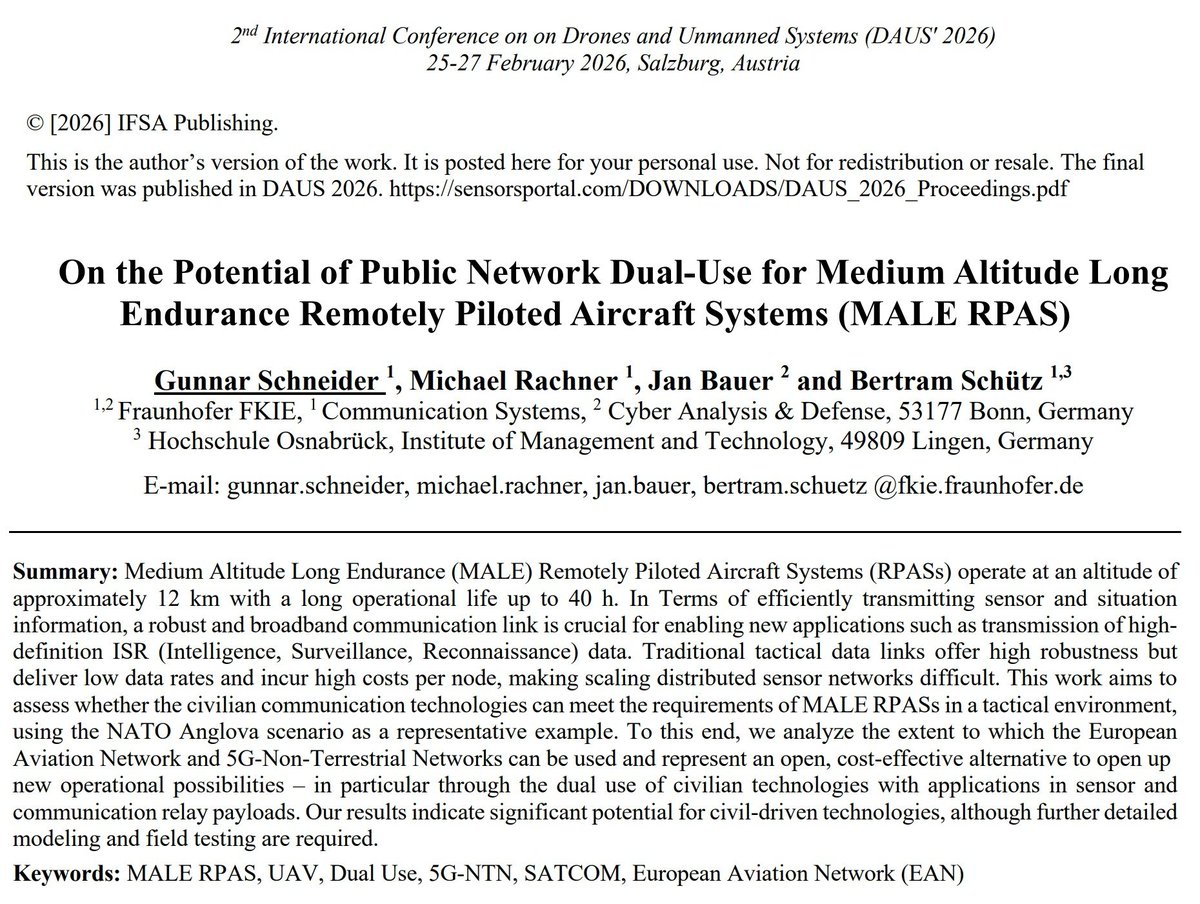 1MoreSmithHere's tweet photo. $ASTS Just to circle back to big picture items:

1- Paper presented for Intern'l Conference for Drones and UAVs.
2- Everyone wants Drone Dominance... in fact FCC has had a proceeding with that exact phrase. 

Worth reading the conclusion too. https://t.co/vzX4RL1K0V