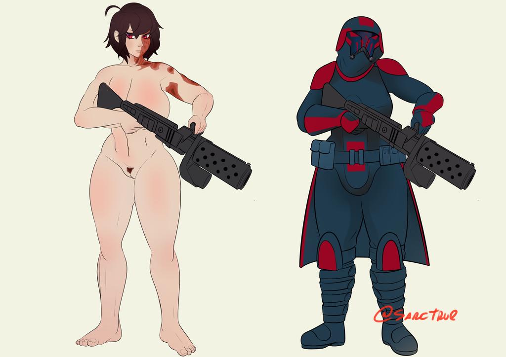 Bozo2485's tweet photo. @BeanWolfieHart My beautiful star wars flametrooper gal and my fantasy lizardfolk barbarian vipo https://t.co/xm5XMJdcY1