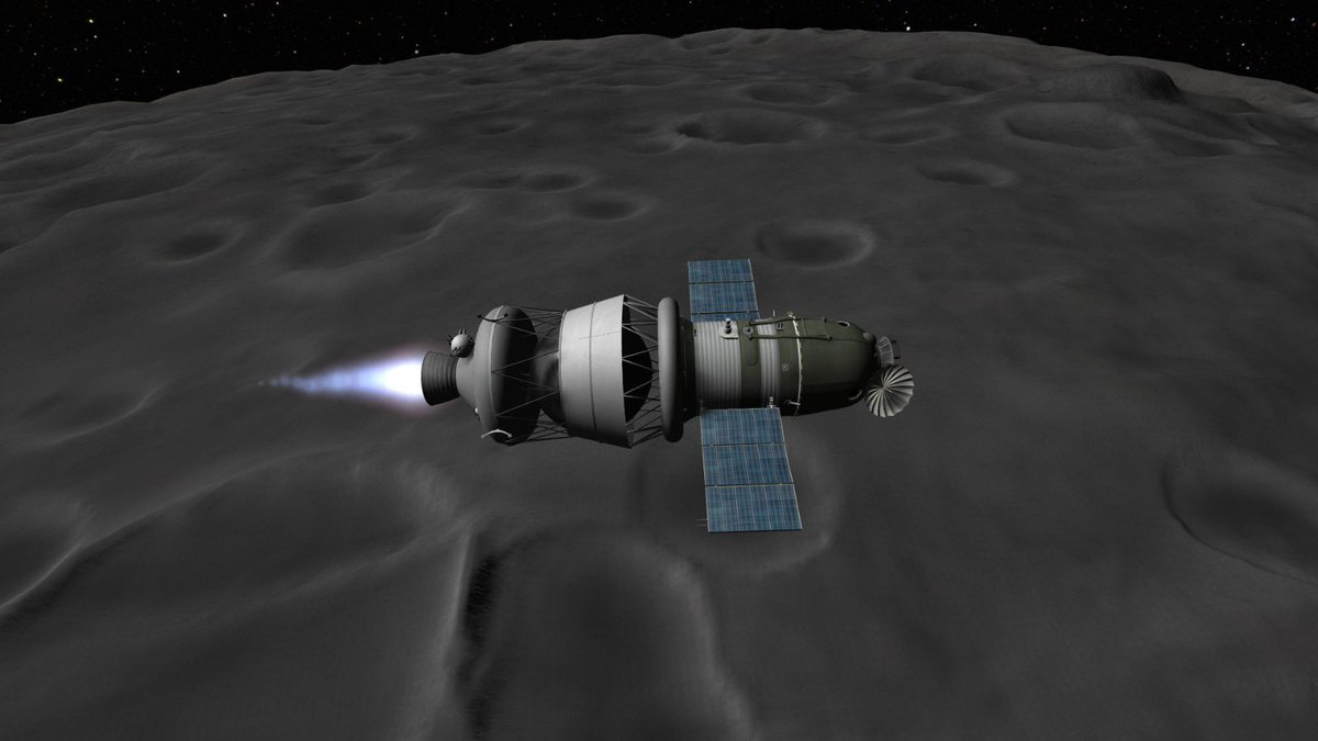 GeraldJr1997's tweet photo. And finally zond 1 a complete unscrewed test flight of the zond spacecraft to the mun orbiting around it twice and returning home after 3-4 days https://t.co/ZJIQPmFjkd