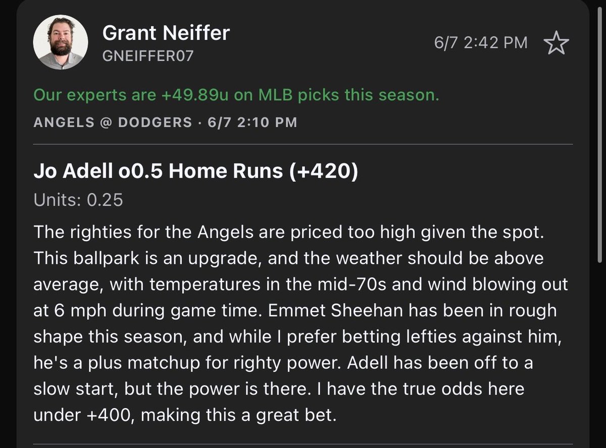 gneiffer07's tweet photo. Cash it @ScoresOdds @ParlayScience https://t.co/KSLZ70u4xg