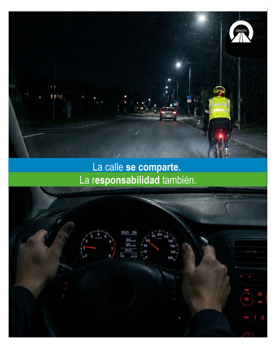 UNASEV's tweet photo. En bici que te vean es tan importante como usar el casco.
Llevá siempre luz delantera blanca, luz trasera roja y chaleco reflectivo.
#LaCalleSeComparte #ResponsabilidadCompartida #SeguridadVialUY https://t.co/dpQkcldEVg
