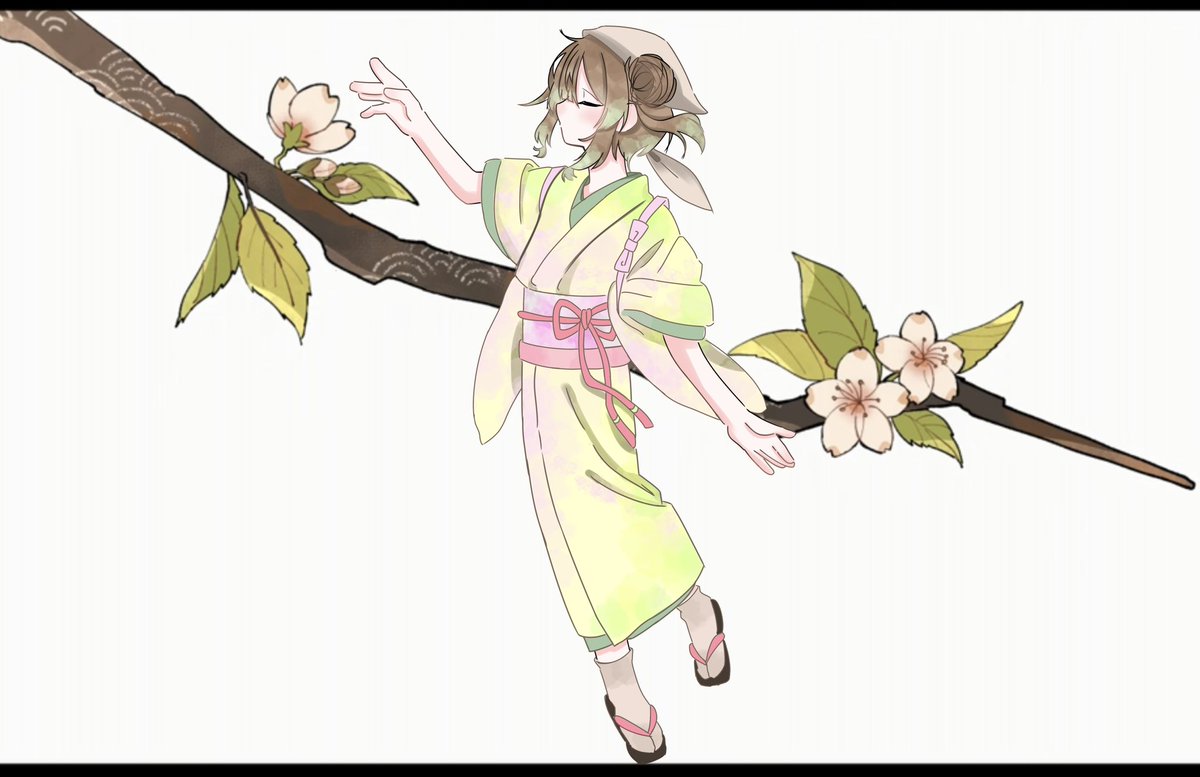 Marone0130's tweet photo. 春暮るる
#オリキャラ
#冬館線画 https://t.co/Zy95ARg9Zv