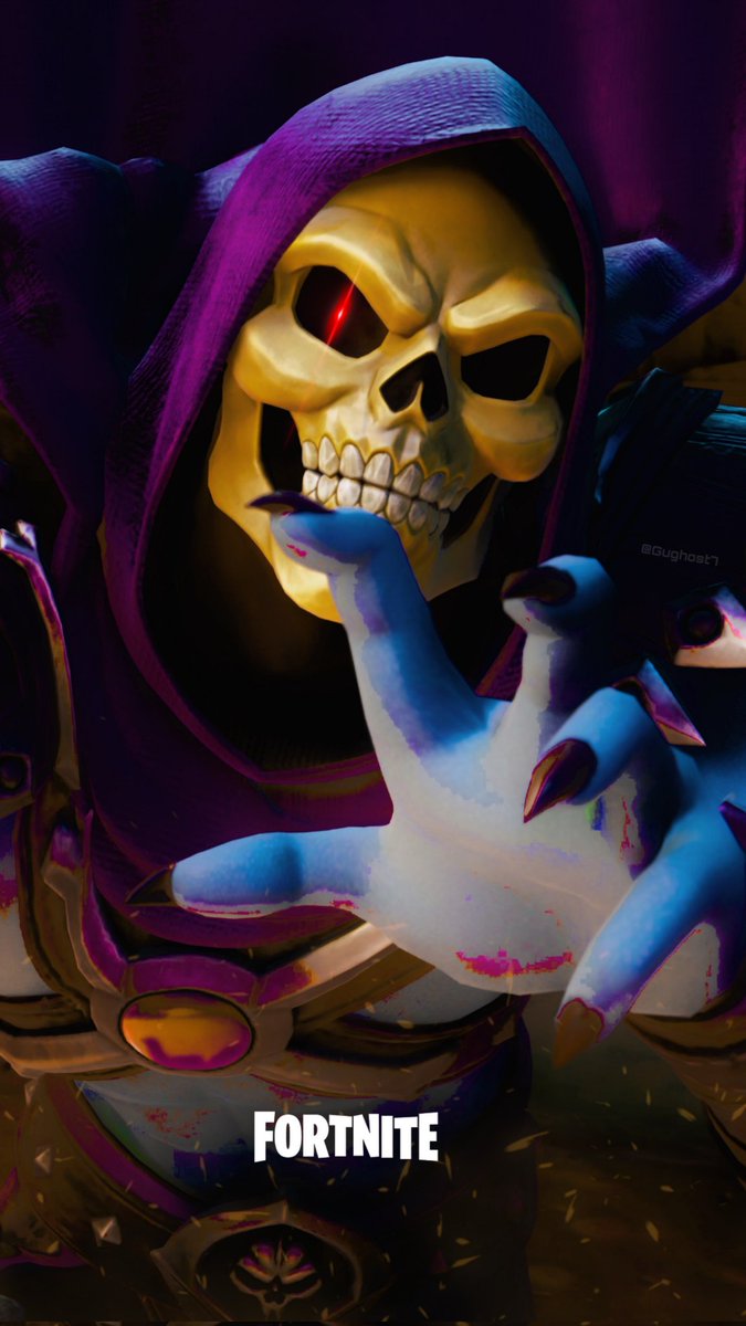 Gughost77's tweet photo. Skeletor 
#Fortnite #MasterOfTheUniverse https://t.co/jr89pSBhyB