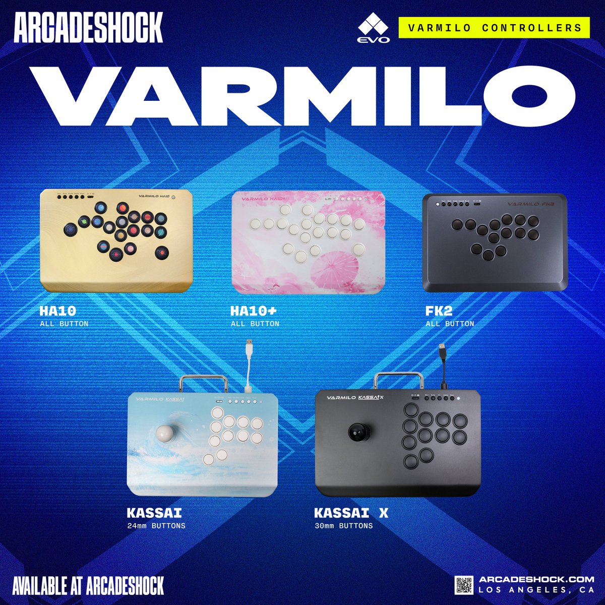AS Booth at @EVO 2026 VARMILO ARCADE Controllers & Accessories