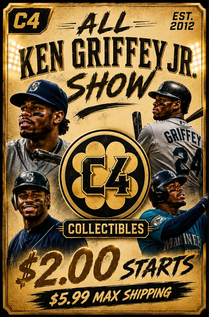 CollectBranded's tweet photo. 👑 ALL KEN GRIFFEY JR SHOW 👑 | $2 STARTS | MAX $5.99 SHIP | THE KID 

https://t.co/tD8Dn867ZY

Friday 9:00 Central Time // Relaxed Vibe - It Sells For What It Sells For! https://t.co/D0HXKekQn6